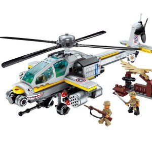 KLOCKI FIGURKI Zestaw CITY POLICJA Helikopter