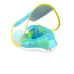 PONTON dla dzieci KOLO DMUCHANE z daszkiem do plywania ddl