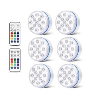 ZATAPIALNA lampka LED do basenu NA WODE oswietlenie DEKORACJA 6 szt. + PILOT