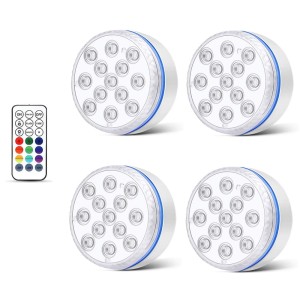 ZATAPIALNA lampka LED do basenu NA WODE oswietlenie DEKORACJA 4 szt. + PILOT