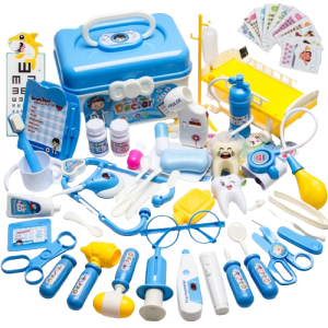 zestaw ZABAWKA dla dzieci DENTYSTA akcesoria LEKARZ leczenie + KUFEREK