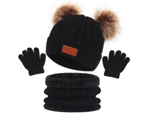 Komplet zimowo jesienny czapka szalik rękawiczki 1-5 lat Happy 