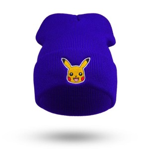 Czapka zimowo jesienna dla dzieci Pokemon ciepła niebieska Pikachu