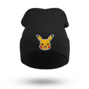 Czapka zimowo jesienna dla dzieci Pokemon czarna Pikachu