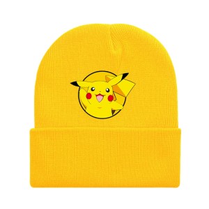 Zimowo jesienna czapka na zimę dziecięca Pokemon ciepła