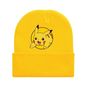 Zimowo jesienna czapka na zimę dziecięca Pokemon ciepła