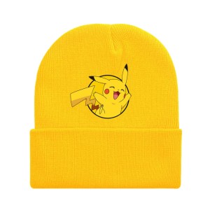Zimowo jesienna czapka na zimę dziecięca Pokemon ciepła