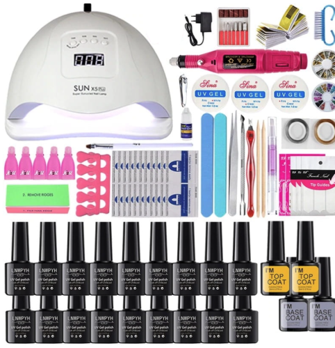 Zestaw Lampa UV 54 W do pzanokci frezarka .png