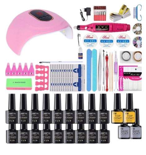 Zestaw do paznokci Uv frezarka dodatki.png