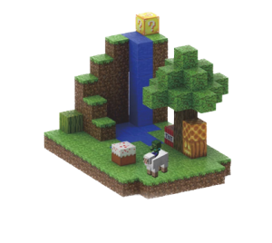 Klocki magnetyczne budowle My World Minecraft duże elementy 