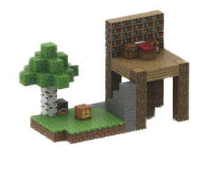 Klocki magnetyczne budowle My World Minecraft duże elementy