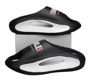 Klapki gumowe STREETSTYLE na basen SLIDE na lato UNISEX z nadrukiem SMILE