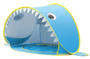 Zestaw namiot plażowy dla dzieci REKIN wodoodporny NIEBIESKI