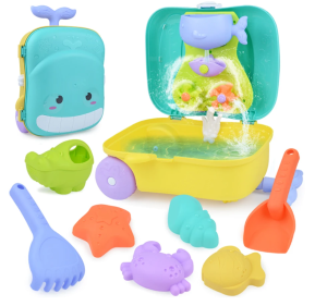 Zestaw zabawek plażowych dla dzieci Walizka na kółkach