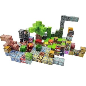 Zestaw Klocki Minecraft Magnetyczne 300szt 15 figurek