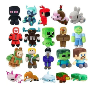 Pluszak dla dzieci maskotka MINECRAFT zabawka FIGURKI zestaw 10 szt