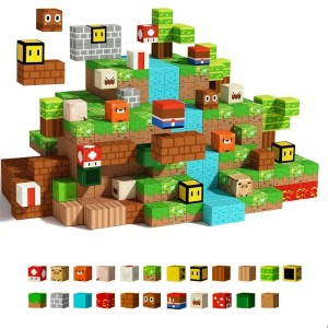 Zestaw klocki magnetyczne MINECRAFT zabawka dla dzieci Stwórz Swój Świat 200 szt