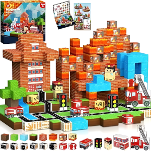 Zestaw Klocki Konstrukcyjne Magnetyczne MINECRAFT 150szt 