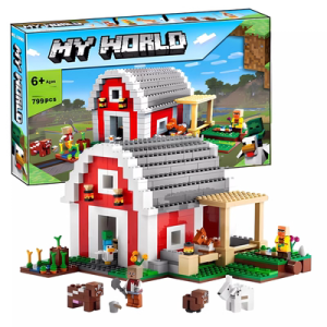 Zestaw Klocki Konstrukcyjne MINECRAFT Farma Czerwona Stodoła