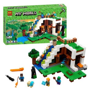 Zestaw Klocki Konstrukcyjne MINECRAFT Domek z Wodospadem