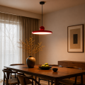 Designerska Lampa Wisząca LED Żyrandol UFO Talerz Czerwony