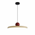 Designerska Lampa Wisząca LED Żyrandol UFO Talerz Beżowy