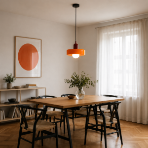 Szklana Lampa Wisząca LED Żyrandol w Stylu Retro i Pop-Art 25 CM