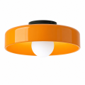 Szklana Plafoniera Sufitowa UFO Plafon Lampa w Stylu Retro Pomarańczowy
