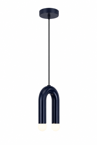 Lampa Wisząca LED Ciemnoniebieska U-Shape Nowoczesny Żyrandol Punktowy