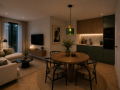 Nowoczesna Szklana Lampa Wisząca Zielony Designerski Żyrandol Punktowy