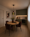 Nowoczesna Szklana Lampa Wisząca Oliwkowy Designerski Żyrandol Punktowy