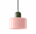 Nowoczesna Szklana Lampa Wisząca Różowy Designerski Żyrandol Punktowy