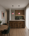 Nowoczesna Szklana Lampa Wisząca Różowy Designerski Żyrandol Punktowy