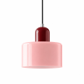 Nowoczesna Szklana Lampa Wisząca Różowy Designerski Żyrandol Punktowy