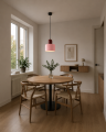 Nowoczesna Szklana Lampa Wisząca Różowy Designerski Żyrandol Punktowy
