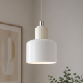 Nowoczesna Szklana Lampa Wisząca Biały Designerski Żyrandol Punktowy