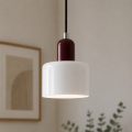 Nowoczesna Szklana Lampa Wisząca Biały Designerski Żyrandol Punktowy