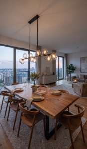 Żyrandol Liniowy LED Czarny Lampa Wisząca z Przezroczystymi Kulami