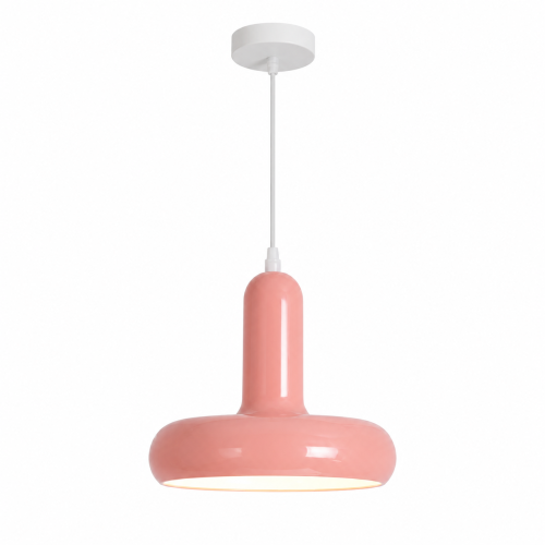 Designerska Lampa Wisząca Retro Nowoczesny Żyrandol Punktowy Różowy