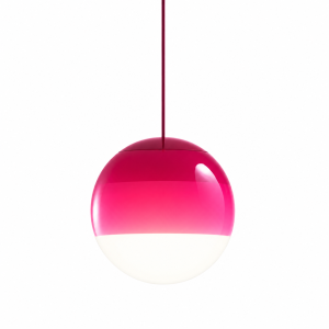 Lampa Wisząca LED Rubinowy Róż Szklana Kula