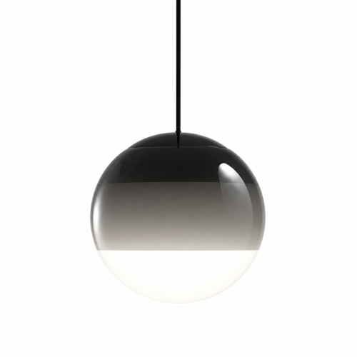 Lampa Wisząca LED Orbitowa Czerń Szklana Kula