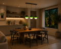 Lampa Wisząca LED Botaniczna Zieleń Szklana Kula