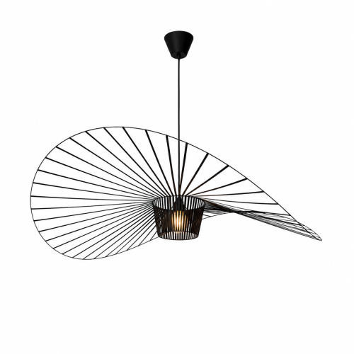 Czarny Żyrandol Ażurowy Vintage Lampa Wisząca Retro Kapelusz Nowoczesny