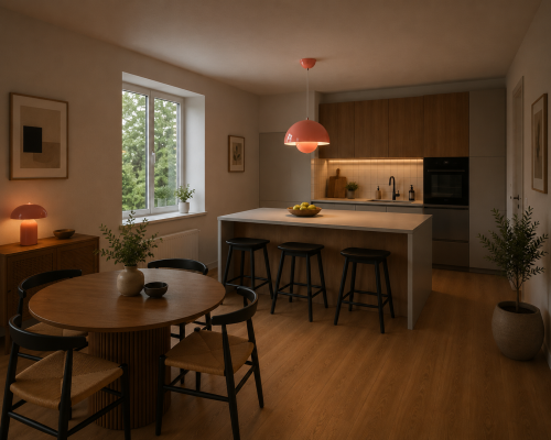 Lampa Wisząca Retro Flowerpot Nowoczesny Żyrandol Mid-Century