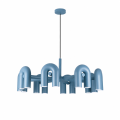 Żyrandol LED w Kształcie Łuków Designerska Lampa Wisząca U-Shape Niebieska 100 CM