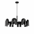 Żyrandol LED w Kształcie Łuków Designerska Lampa Wisząca U-Shape Czarna 100 cm