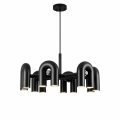 Żyrandol LED w Kształcie Łuków Designerska Lampa Wisząca U-Shape Czarna 80 cm