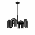 Żyrandol LED w Kształcie Łuków Designerska Lampa Wisząca U-Shape Czarna 60 cm
