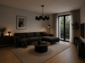 Żyrandol LED w Kształcie Łuków Designerska Lampa Wisząca U-Shape Czarna