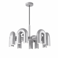Żyrandol LED w Kształcie Łuków Designerska Lampa Wisząca U-Shape Szary 100 CM